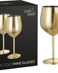 Stainless Steel Matte Gold Wine Glasses