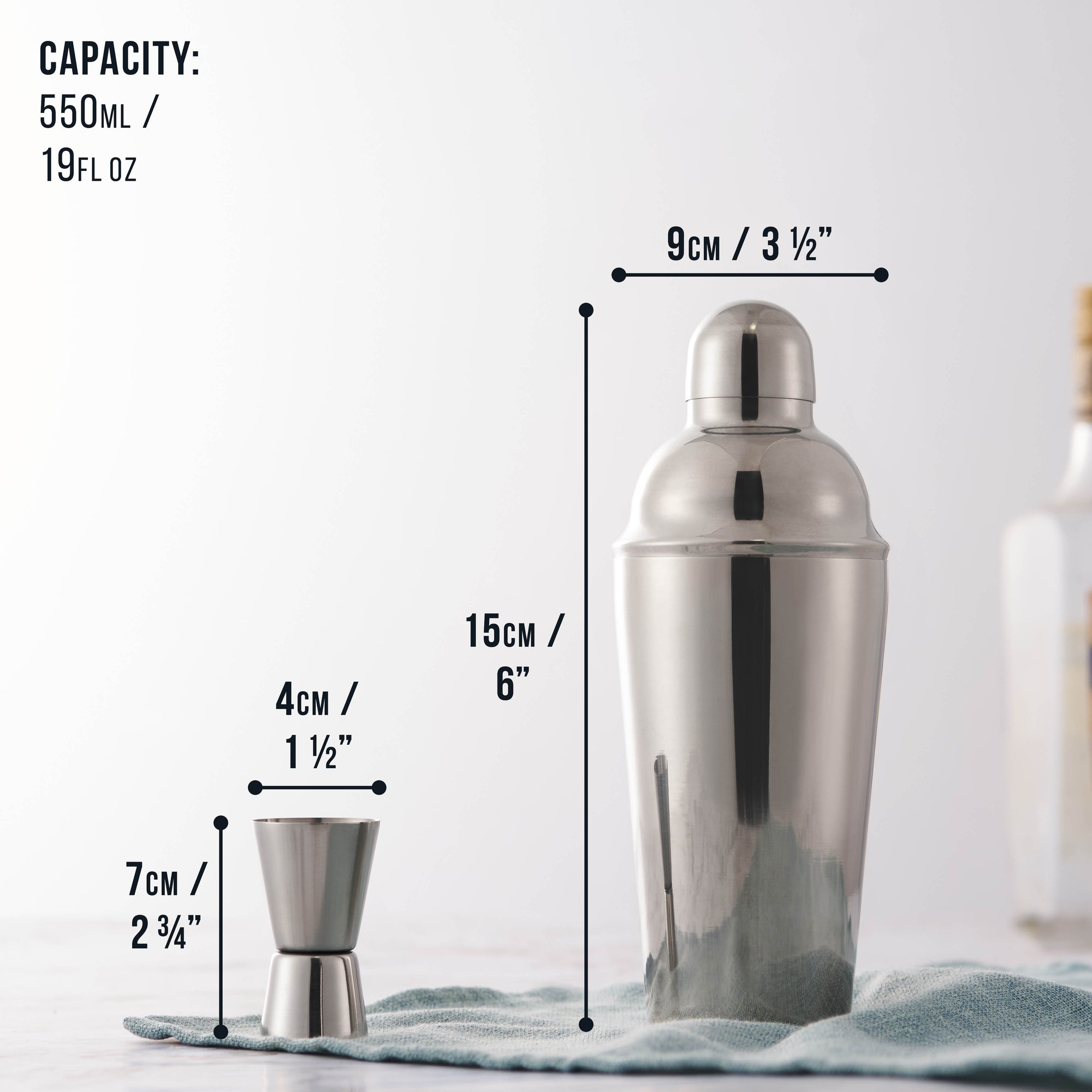 Stainless Steel Silver Cocktail Set