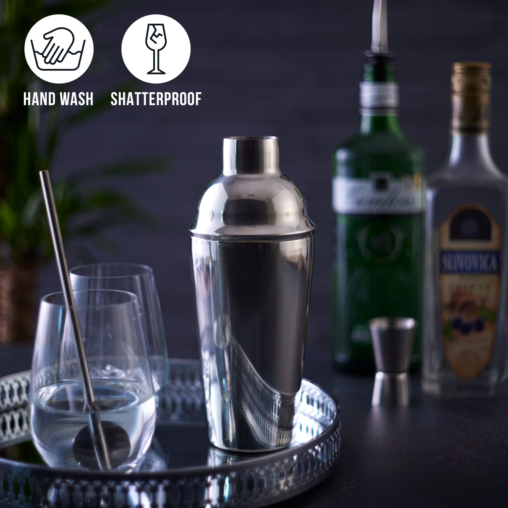 Stainless Steel Silver Cocktail Set