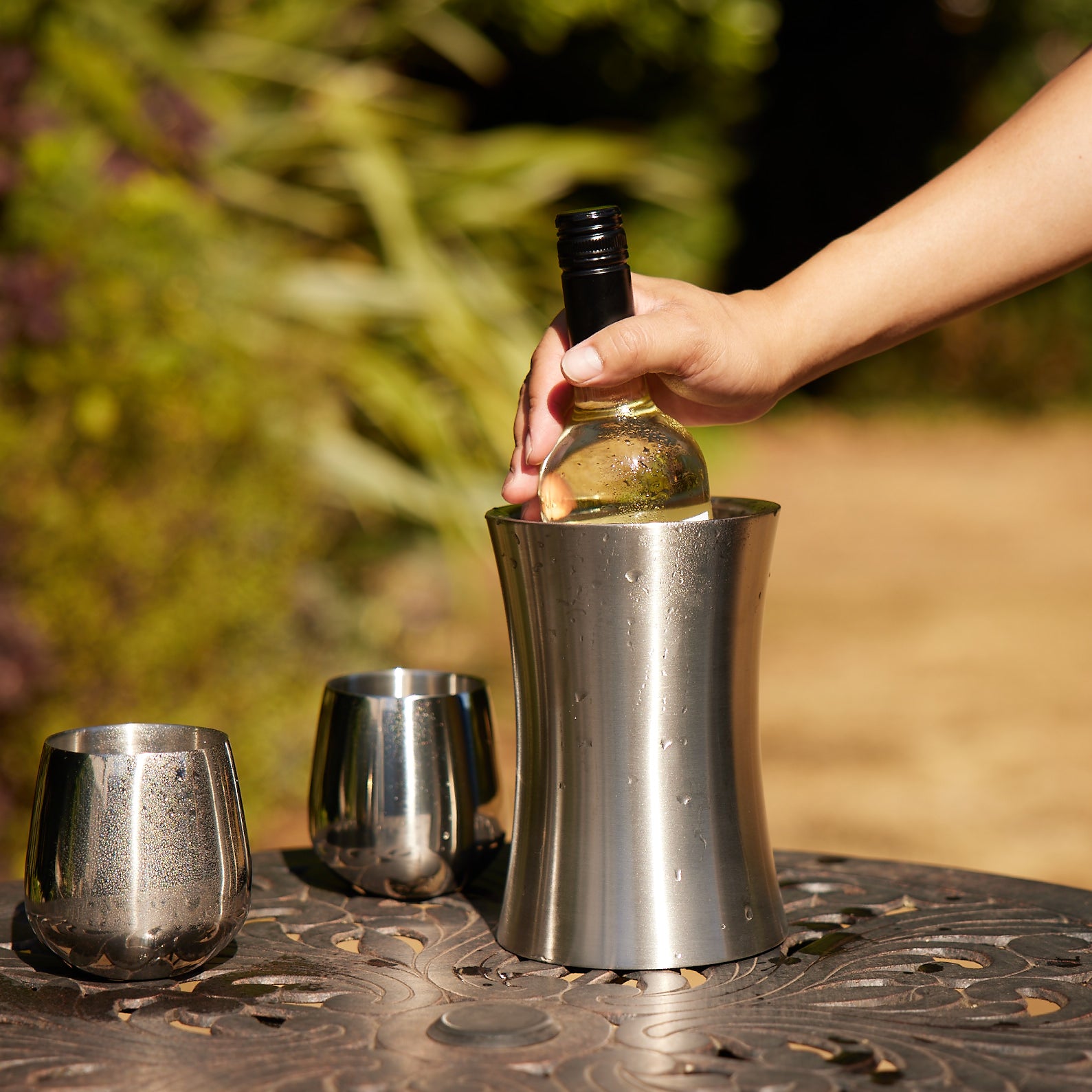 Silver Stainless Steel Wine Cooler