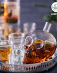 Glass Skull Whiskey Decanter Set