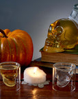 Glass Skull Whiskey Decanter Set