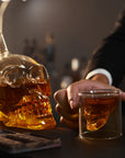 Glass Skull Whiskey Decanter Set