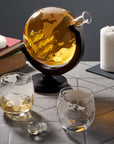 Glass Globe Whiskey Decanter Set