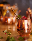 Stainless Steel Rose Gold Tumblers with Straws