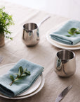 Stainless Steel Silver Tumblers with Straws