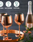 Stainless Steel Rose Gold Wine Glasses