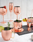 Stainless Steel Rose Gold Wine Glasses