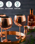 Stainless Steel Rose Gold Gin Glasses