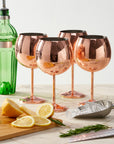 Stainless Steel Rose Gold Gin Glasses
