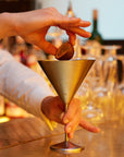 Stainless Steel Matte Silver Martini Cocktail Glasses