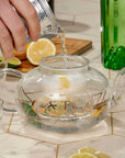 Glass Gin Teapot & Infuser Set with 4 Glass Tea Cups