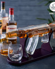 Glass Gun Whiskey Decanter Set