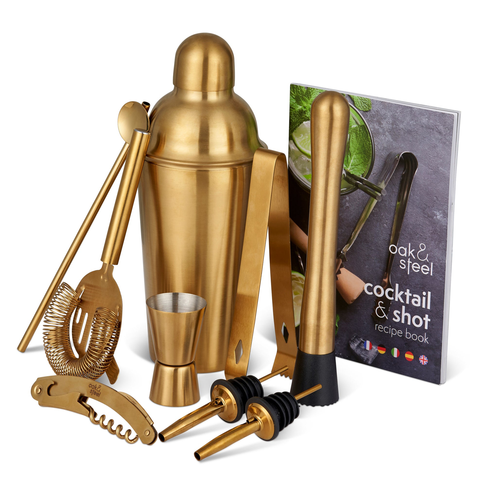 Stainless Steel Gold Cocktail Set