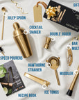 Stainless Steel Gold Cocktail Set