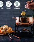Stainless Steel Rose Gold Fondue Set