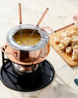 Stainless Steel Rose Gold Fondue Set
