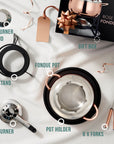 Stainless Steel Rose Gold Fondue Set