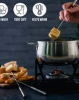 Stainless Steel Silver Fondue Gift Set