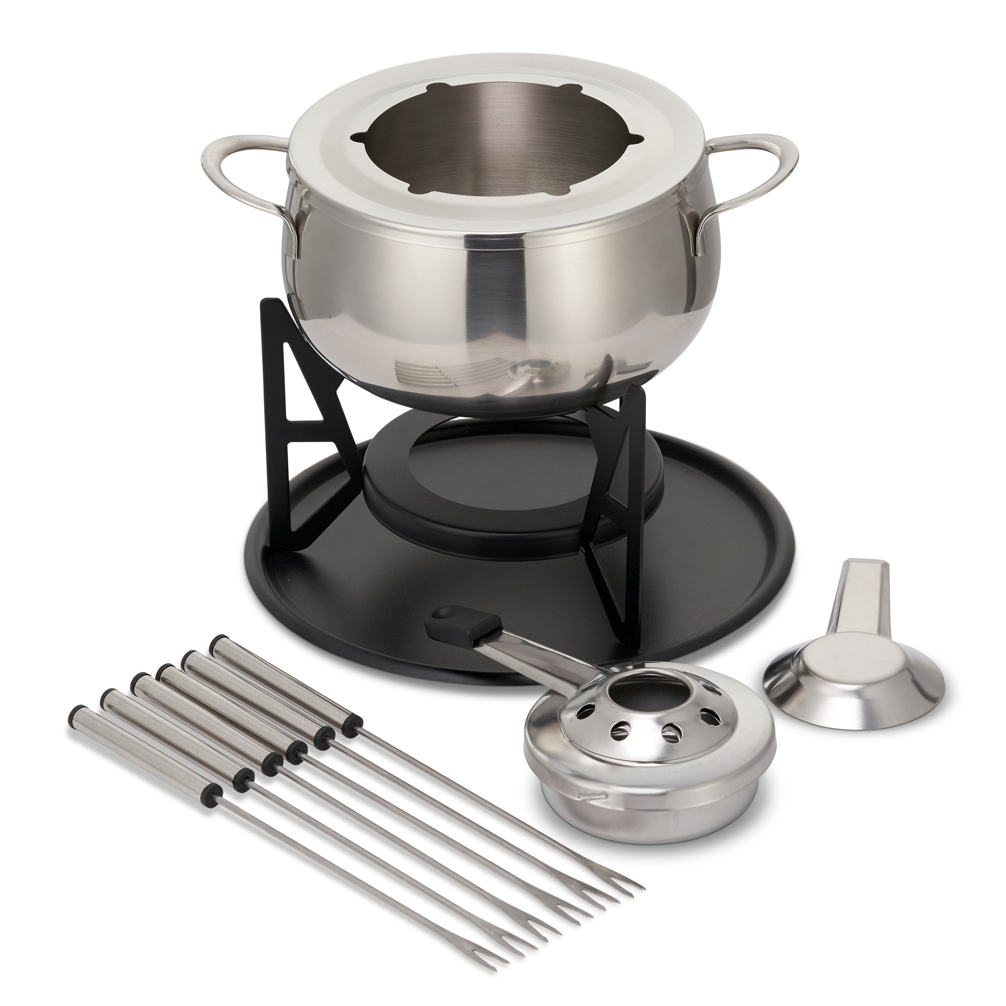 Stainless Steel Silver Fondue Gift Set