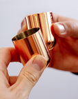 Stainless Steel Rose Gold Shot Glasses with Wooden Tray