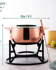 Stainless Steel Rose Gold Fondue Set