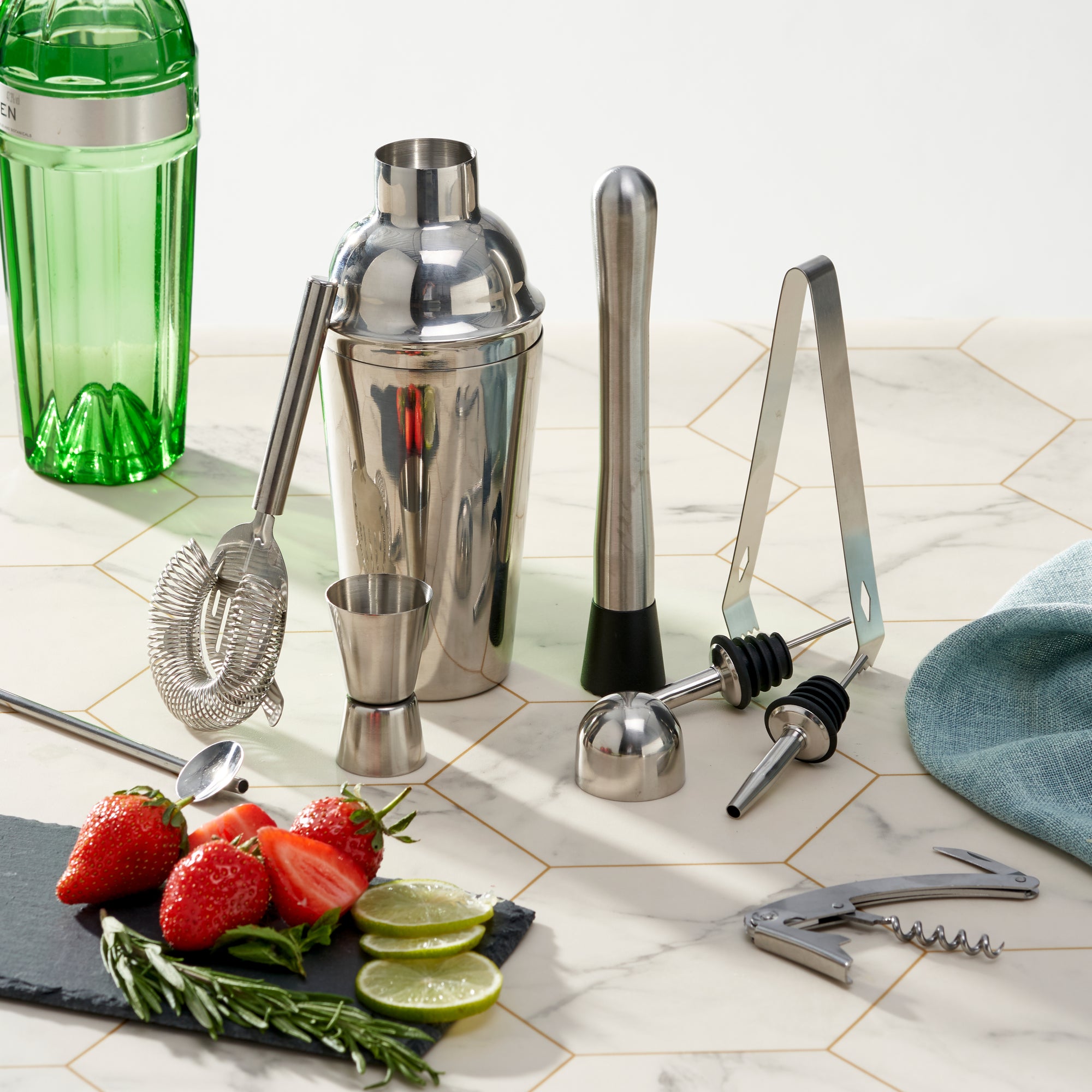 Stainless Steel Silver Cocktail Set
