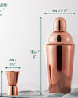 Stainless Steel Rose Gold Cocktail Set