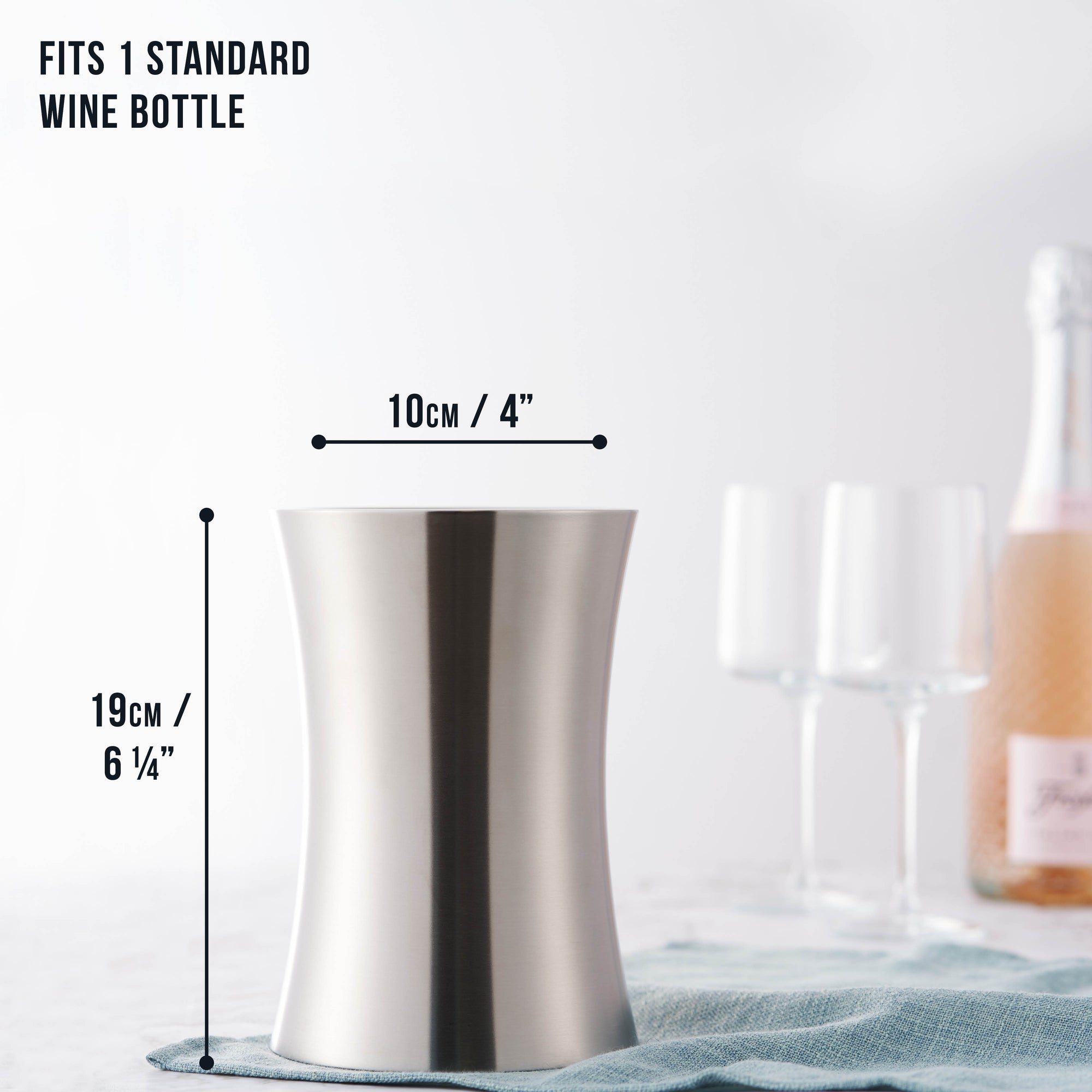 Silver Stainless Steel Wine Cooler