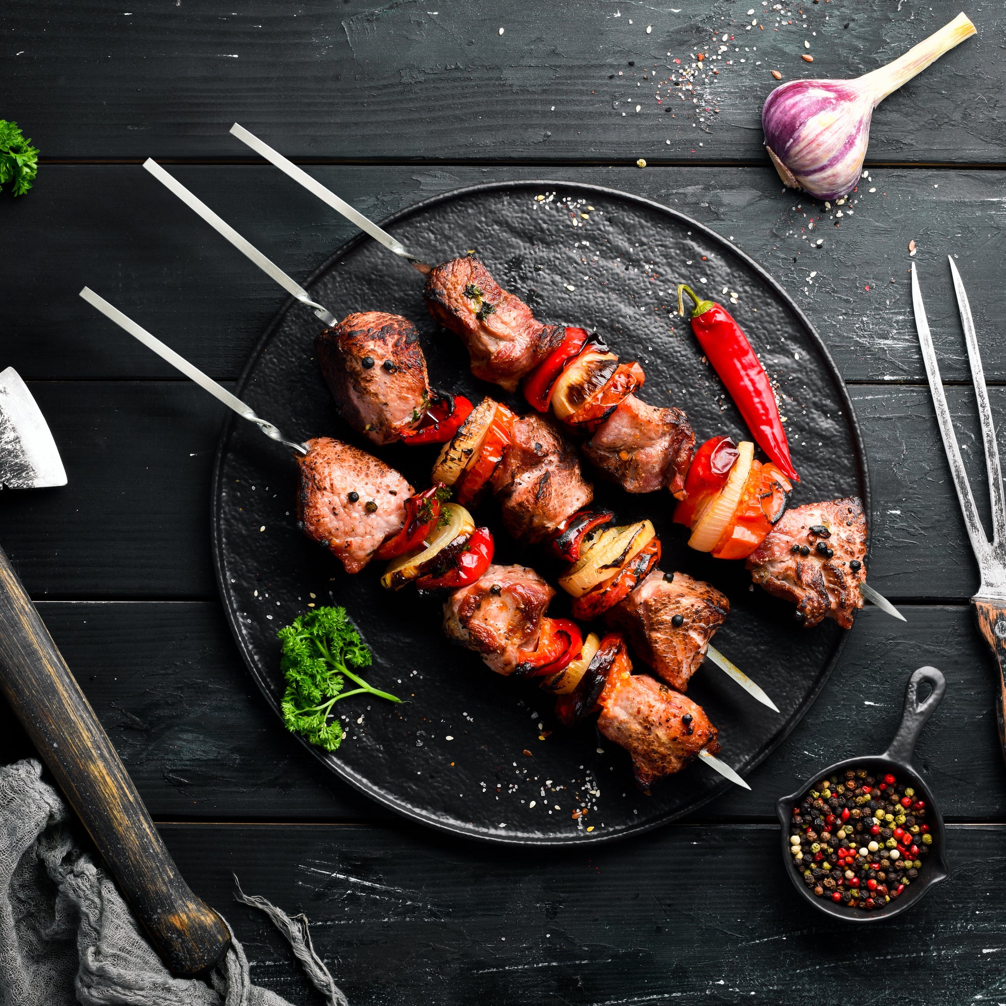 Stainless Steel Barbecue Skewers