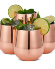 Stainless Steel Rose Gold Tumblers with Straws
