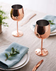Stainless Steel Rose Gold Wine Glasses