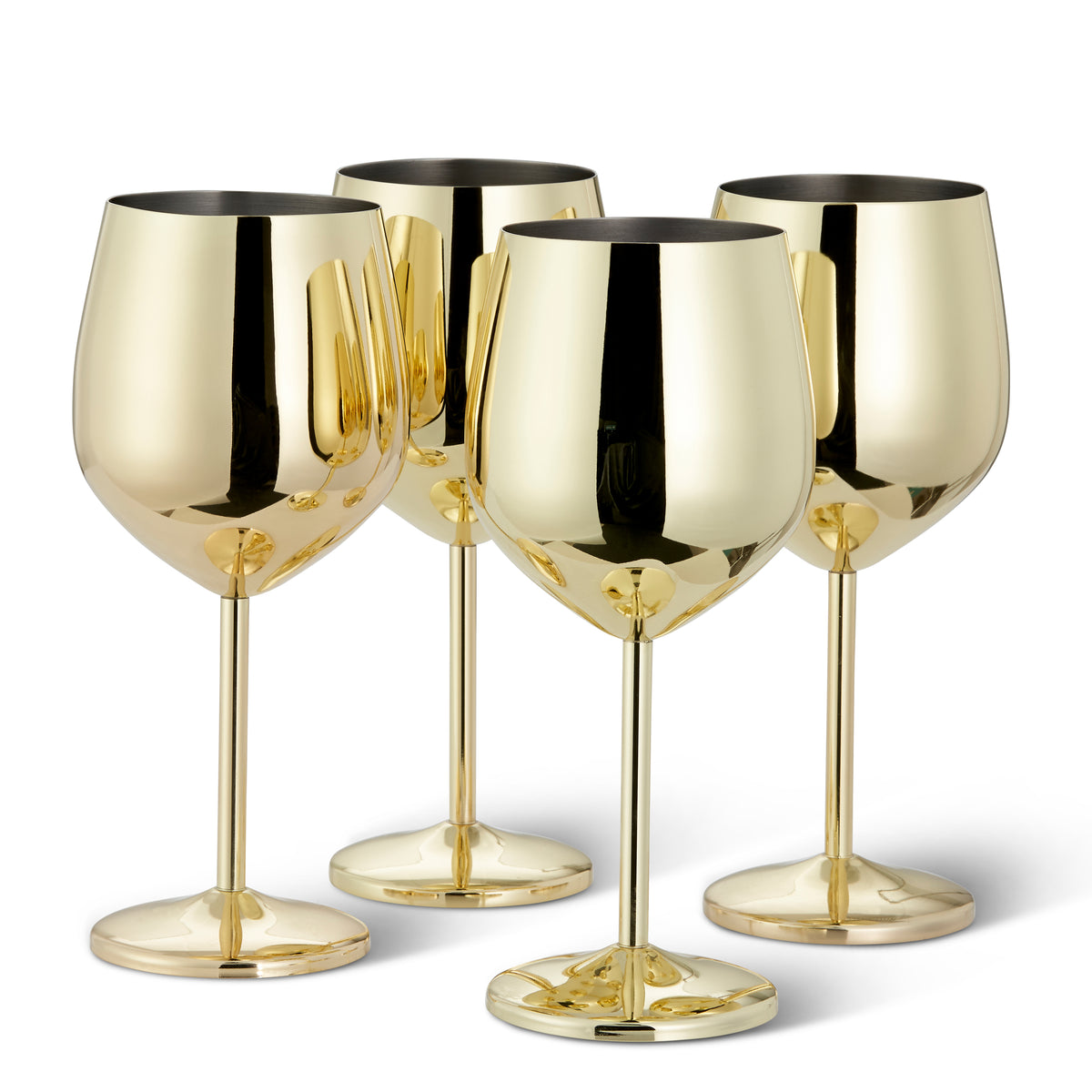 4 Gold Stainless Steel Champagne Flutes – Oak & Steel