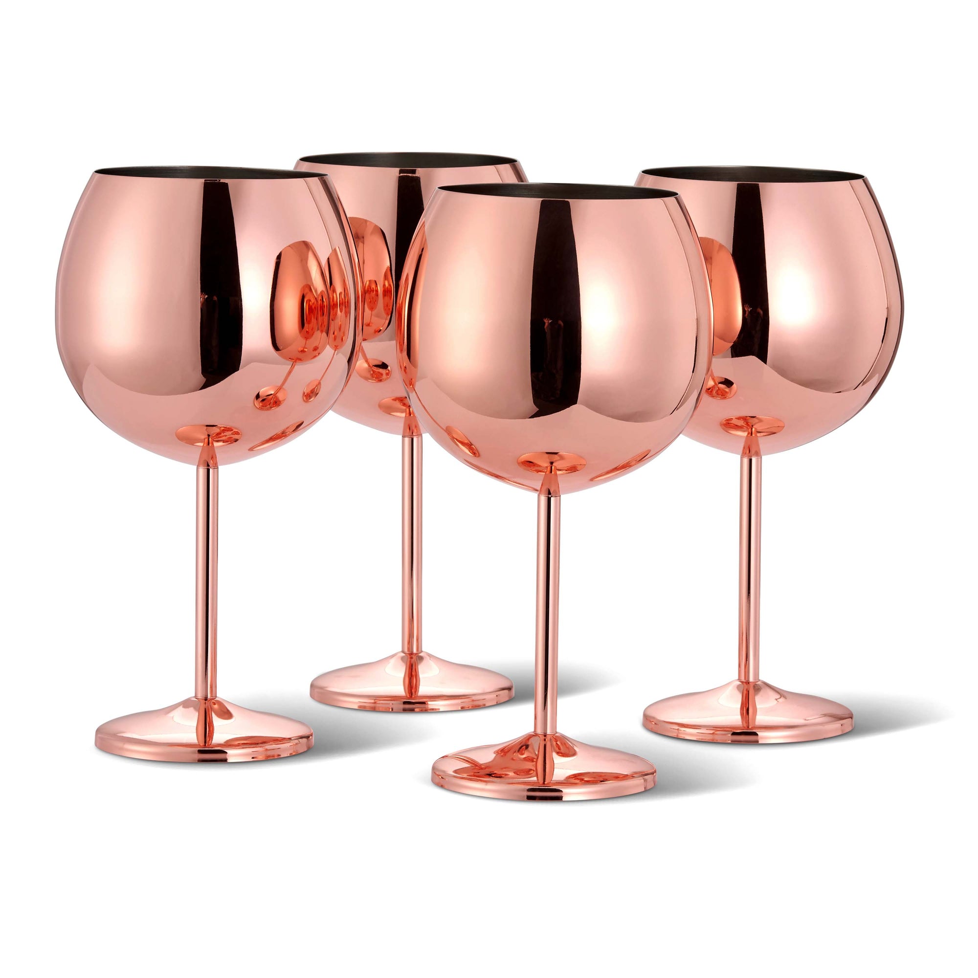 Stainless Steel Rose Gold Gin Glasses