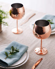 Stainless Steel Rose Gold Gin Glasses