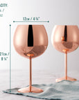 Stainless Steel Rose Gold Gin Glasses