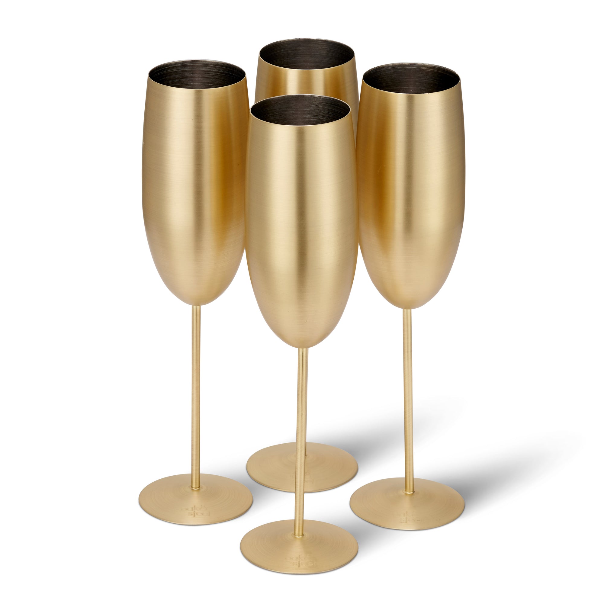 Stainless Steel Matte Gold Champagne Flutes