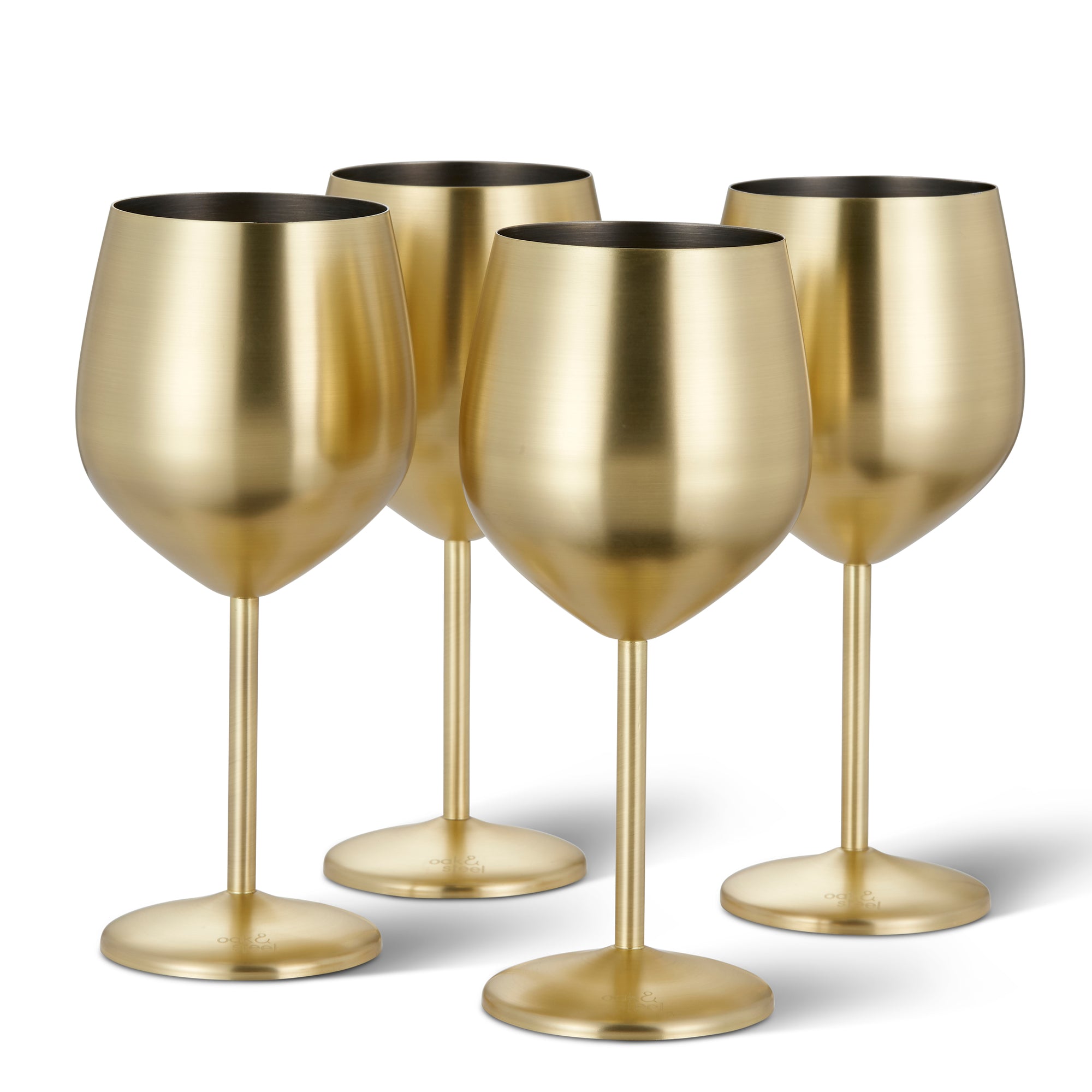 Stainless Steel Matte Gold Wine Glasses