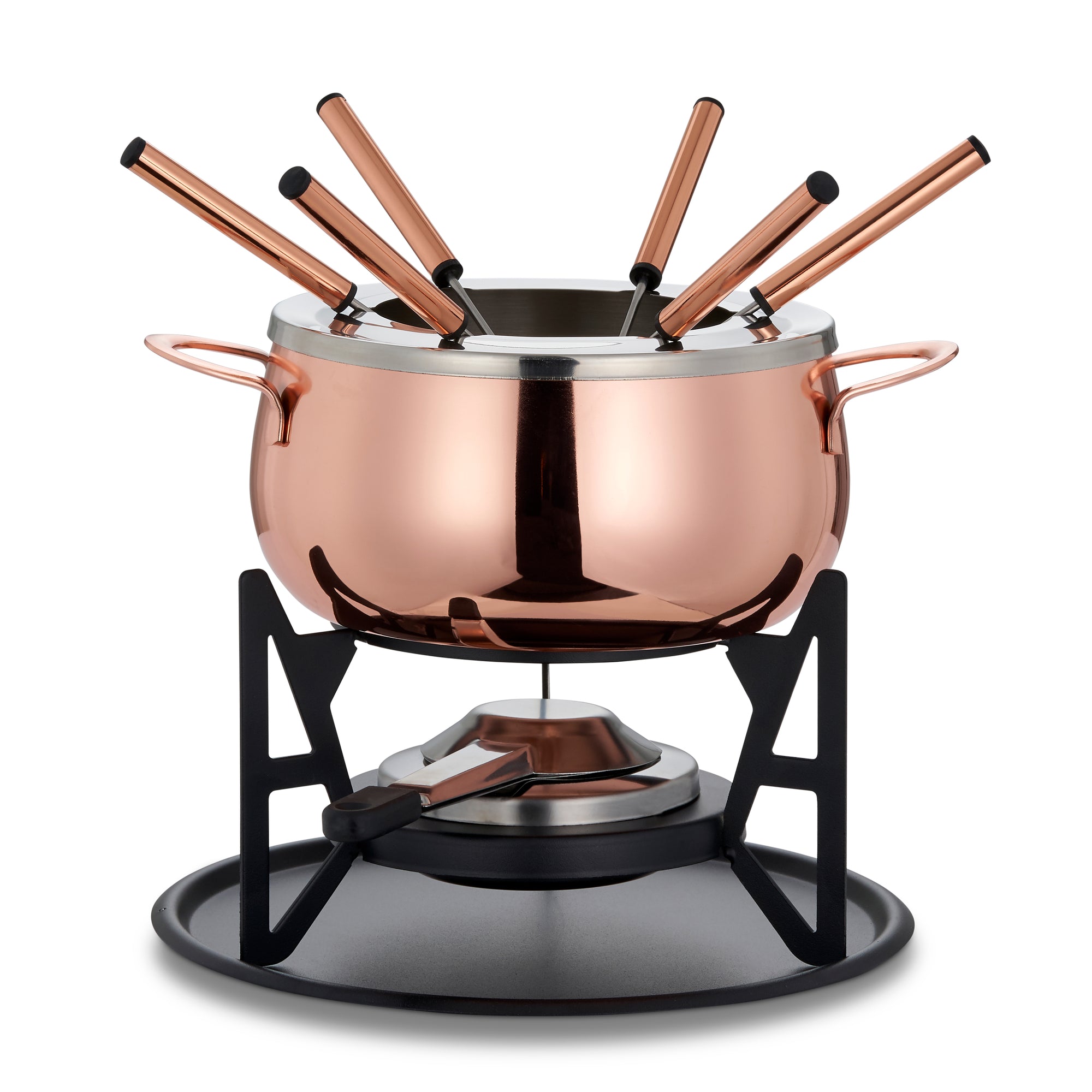 Stainless Steel Rose Gold Fondue Set