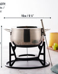 Stainless Steel Silver Fondue Gift Set