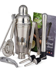 10pcs Silver Stainless Steel Cocktail Set