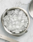 Silver Stainless Steel Ice Bucket with Tongs