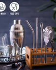 13pcs Silver Stainless Steel Cocktail Set with Stand