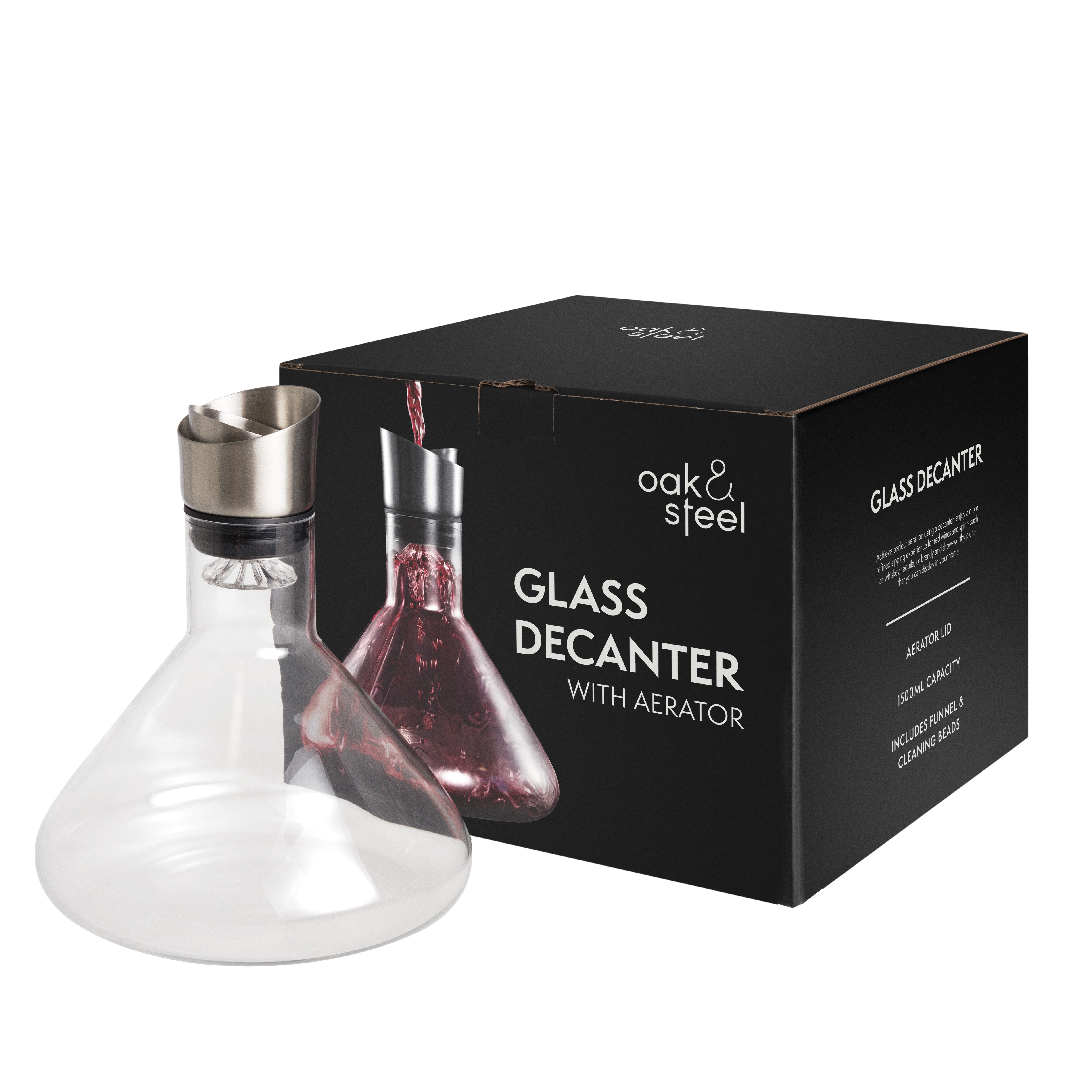 Glass Wine Decanter with Aerator