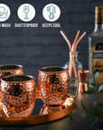 Stainless Steel Moscow Mule Cocktail Mug & Straw Set