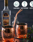 2 Copper Plated Stainless Steel Moscow Mule Cocktail Mug Set