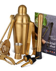 10pcs Stainless Steel Gold Cocktail Set
