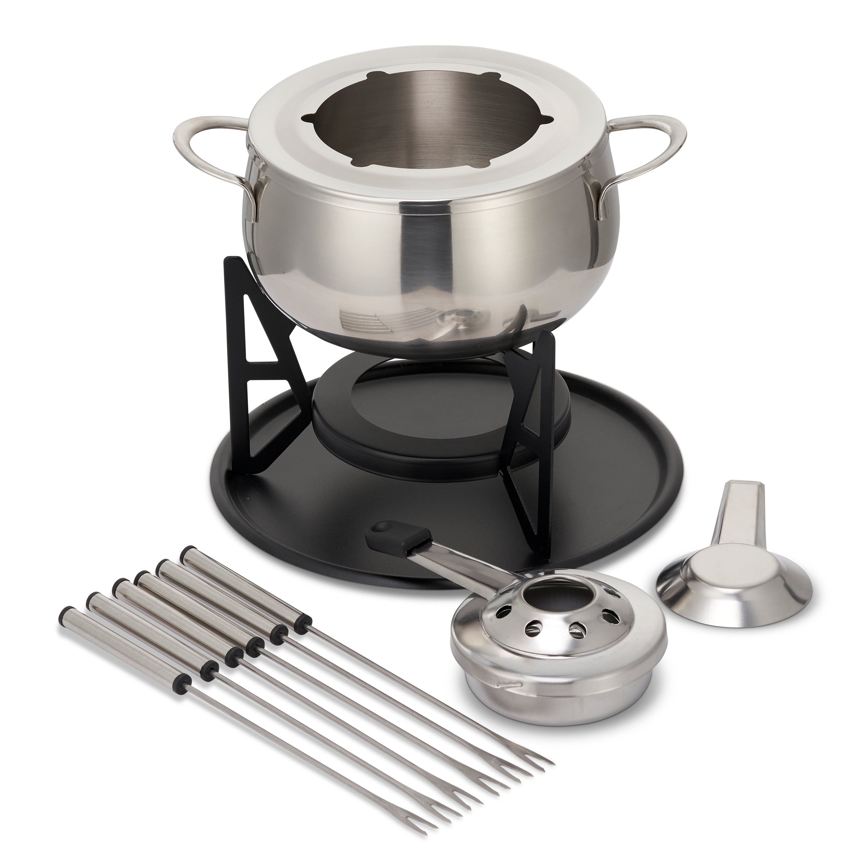 Silver Stainless Steel Fondue Gift Set