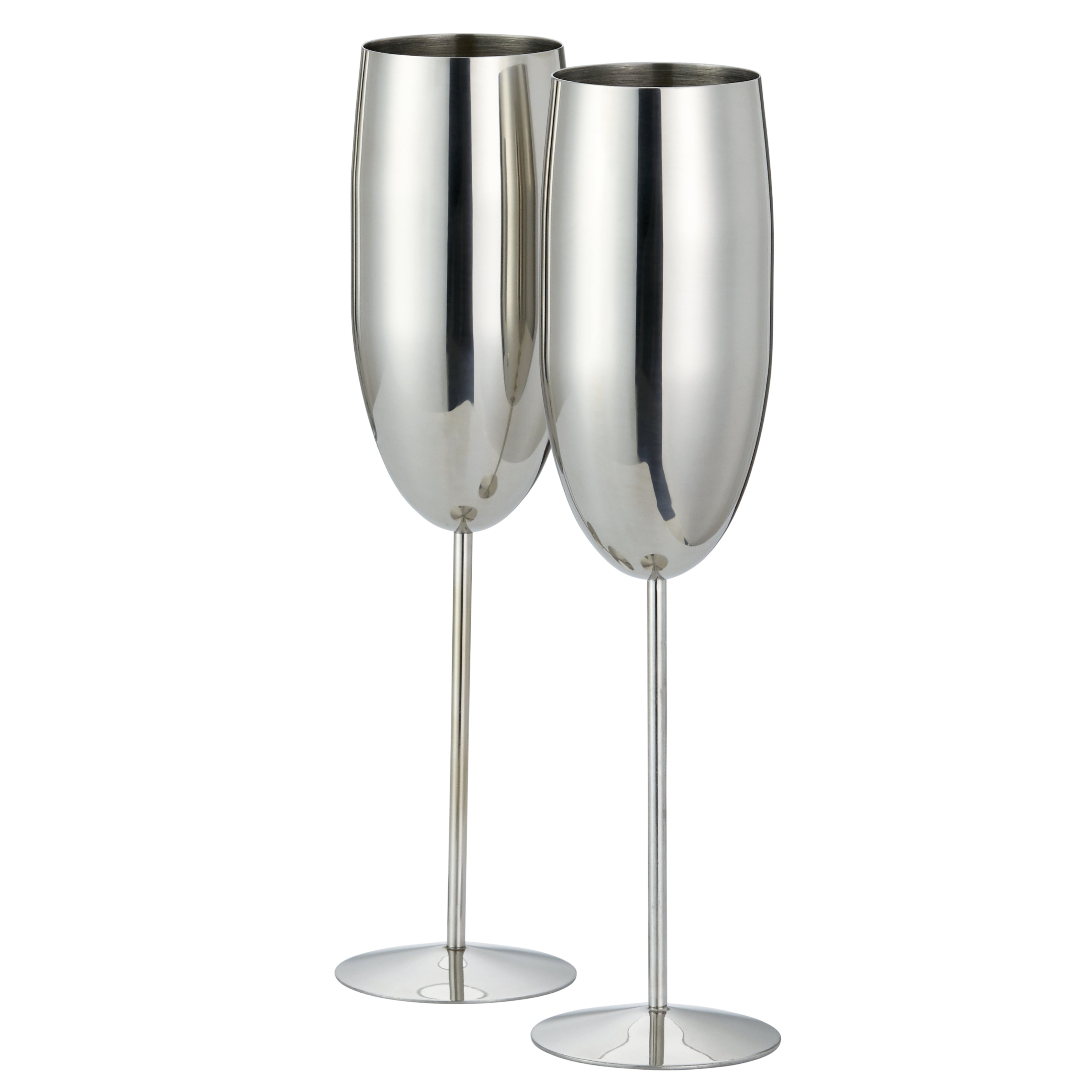 Oak & Steel 4 Elegant Silver Stainless Steel Wine Glasses 18 oz -  Unbreakable Large Metal Wine Glass…See more Oak & Steel 4 Elegant Silver  Stainless