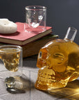 Glass Skull Whiskey Decanter Set